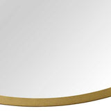 28" Aubrey Gold Metal Framed Wall Mirror