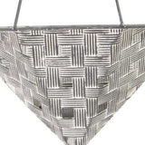 S/2 Distressed White & Metal Wall Planters