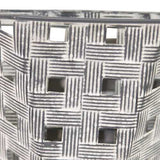 S/2 Distressed White & Metal Wall Planters