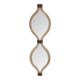 Brown Metal Teardrop Framed Wall Mirror