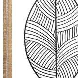 Distressed Outdoor Metal Leaf and Wood Frame Wall Art