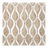 Carved Leaf White Wood Wall Decor
