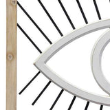 Evil Eye Metal & Wood Frame Wall Art