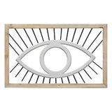 Evil Eye Metal & Wood Frame Wall Art