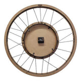 28" White Wood & Metal Frame / Wall Clock