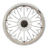 3.5" Round Medallion Wood and Metal Wall Mirror