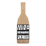 "Wine is Bottled Poetry" Metal and Wood Wall Decor
