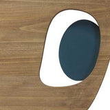 Walnut Blue Wooden & Metal Wall Decor