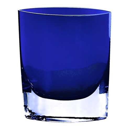 8" Mouth Blown Glass European Made Light Cobalt Vase