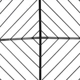 Square Medallion Wall Art Decor in Matte Black Finish