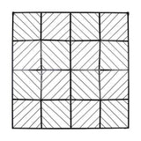 Square Medallion Wall Art Decor in Matte Black Finish