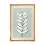 Leaf Wall Art with Ivory Distress Finish