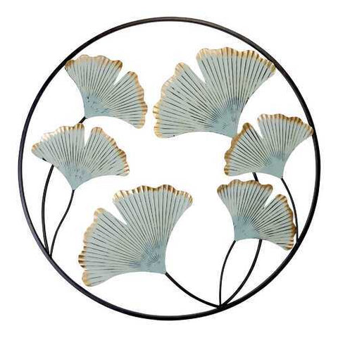 Floral Metal Decor with Gold Metallic Finish