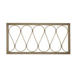 Flowing Metal Wood Panel with white-Washed Distressed Finish