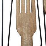 Kitchen Utensils Wall Decor with Metal Outlines