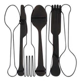 Kitchen Utensils Wall Decor with Metal Outlines
