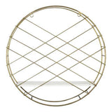 Round Wall Shelf Coated With a Matte Gold Finish