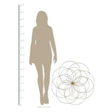 Metal Flower Wall Decor with Gold Foils Accent