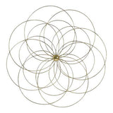 Metal Flower Wall Decor with Gold Foils Accent