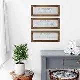 12" X 5" If it's dirty  clean it Framed Wall Art