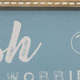14" X 32" "Wash You Worries Away" Framed Wall Art