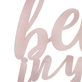 Motivational Typography Wall Art with Pink Matte Finish