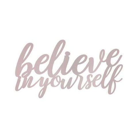 Motivational Typography Wall Art with Pink Matte Finish