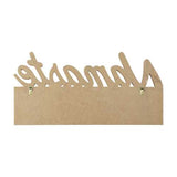 Greeting Wooden Wall Decor with Hooks