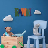 20" X 10" "RAWR" Wall Decor