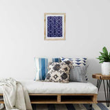 11" X 14" Geometric Design Framed Wall Art with Glass Features