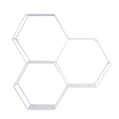 Hexagonal Metal Shelf with D-Ring