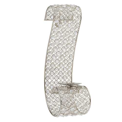 Gold and Faux Crystal  Swirling Wall Sconce