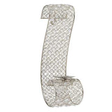 Gold and Faux Crystal  Swirling Wall Sconce