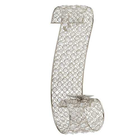 Gold and Faux Crystal  Swirling Wall Sconce