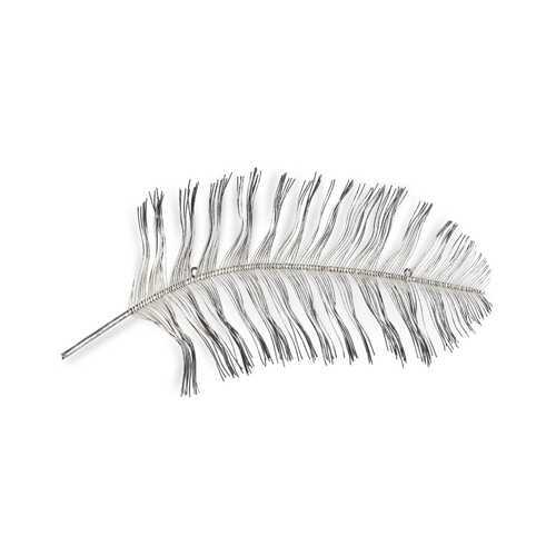 Black and Silver Metal Peacock Feather Wall Decor