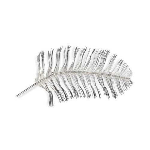 Black and Silver Metal Peacock Feather Wall Decor