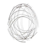 Silver Metal Abstract Round hanging Wall Art Decor