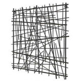 Black Metal Abstract Linear Array hanging Wall Art Decor
