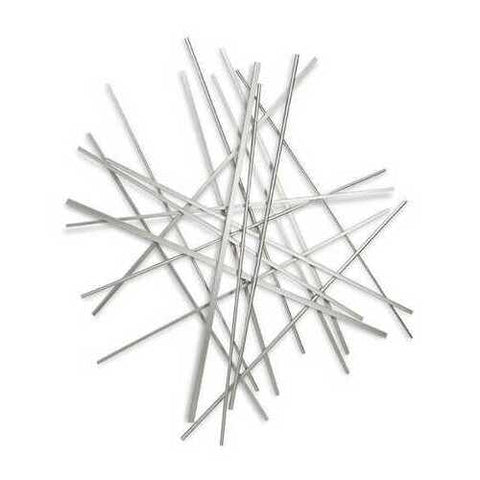 Silver Metal Abstract Linear Strips hanging Wall Art Decor