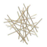 Gold Metal Abstract Linear Strips hanging Wall Art Decor