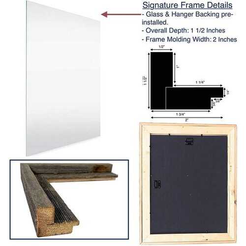 14"x17" Natural Weathered Grey Picture Frame