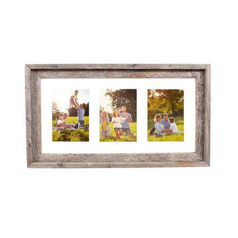 13"x23" Rustic White Picture Frame with Plexiglass Holder