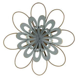 Stratton Home Decor Delicate Light Blue Metal and Wood Flower Wall Decor