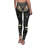 Golden Baby Abstract Black and Gold Style Womens Leggings