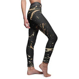 Golden Baby Abstract Black and Gold Style II Womens Leggings