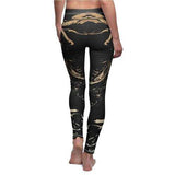 Golden Baby Abstract Black and Gold Style II Womens Leggings