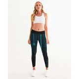 Blue Matrix Style Womens Leggings