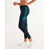 Blue Matrix Style Womens Leggings
