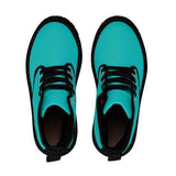 Teal Green Vibrant Style Womens Canvas Boots