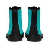 Teal Green Vibrant Style Womens Canvas Boots